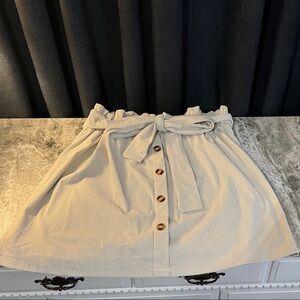 SHEIN Beige Button-Up Skirt